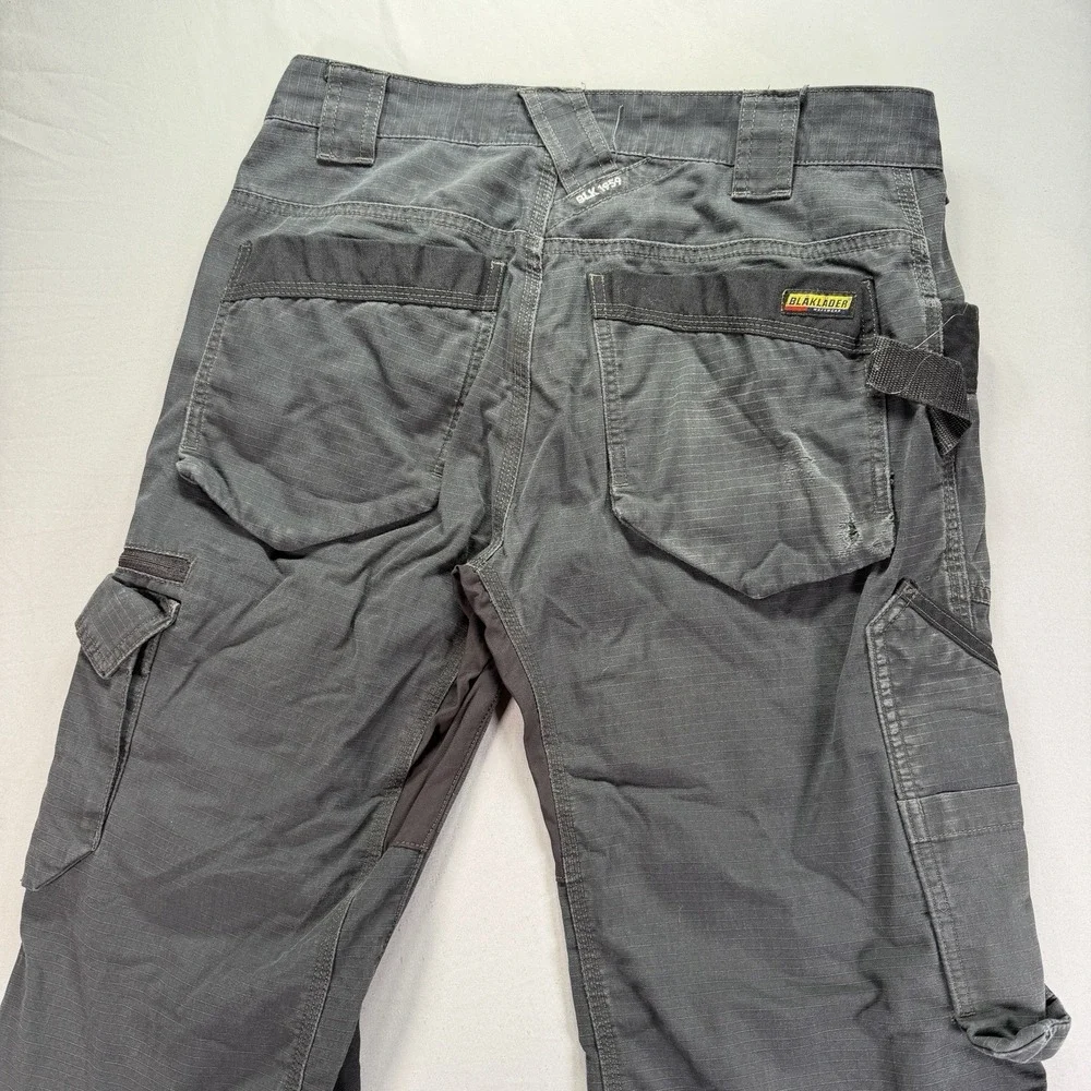 Blaklader Work Pants Mens 30x34 Black Cargo Ripstop BLK 1959 Workwear